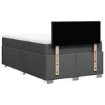 vidaXL Sommier à lattes de lit avec matelas gris foncé 120x190cm tissu