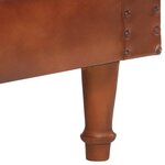 vidaXL Fauteuil marron cuir véritable