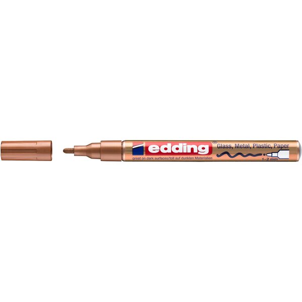 Marqueur Peinture Brillante 751 Cuivre Pointe Ronde 1-2 mm x 10 EDDING