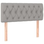 vidaXL Tête de lit à LED Gris clair 100x7x78/88 cm Tissu