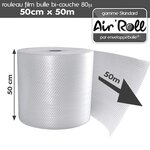 Lot de 6  rouleaux de film bulle d'air largeur 50 cm x longueur 50 mètres - gamme air'roll standard