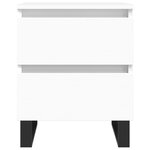 vidaXL Tables de chevet 2 Pièces blanc 40x35x50 cm bois d’ingénierie