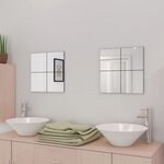 vidaXL Carreaux de miroir sans cadre 16 Pièces 20 5 cm