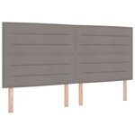 vidaXL Tête de Lit Design Lignes Taupe 200 cm Tissu