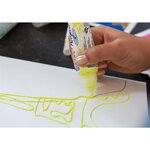 Marqueur acryl 3d dble pointe 5400 jaune fluOrescent 2-3 mm  5-10 mm EDDING