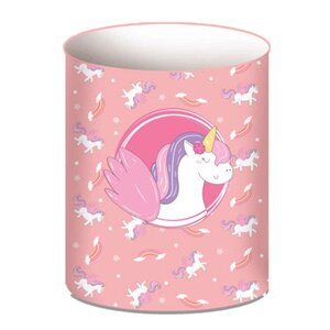 Pot à crayon métallique licorne