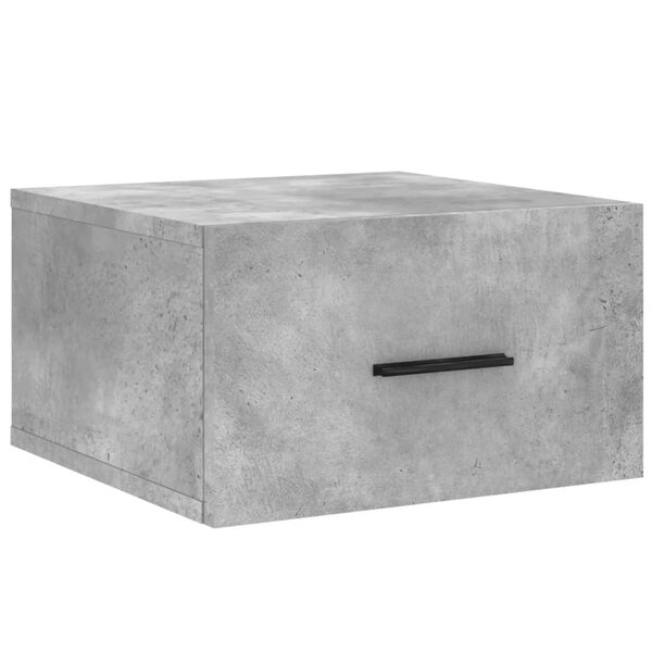 vidaXL Table de chevet murale gris béton 35x35x20 cm
