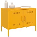 vidaXL Meuble TV jaune moutarde 68x39x50 5 cm acier