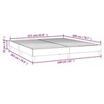vidaXL Cadre de lit Bleu foncé 160x200 cm Velours