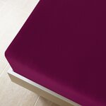 vidaXL Drap-housse Jersey Bordeaux 140x200 cm Coton
