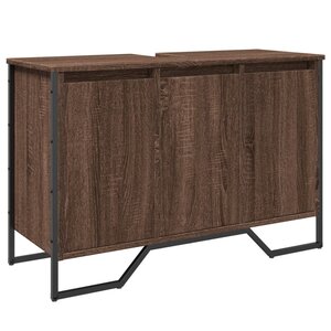 vidaXL Armoire lavabo de salle de bain chêne marron 91x35x60 cm