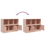 vidaXL Buffet rose 99x39x73 cm acier