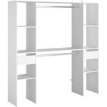 Kit dressing ARTIC EKIPA - mélaminé blanc - 2 penderies + 2 tiroirs - 176 x 40 x 180 cm