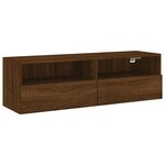vidaXL Meuble TV mural chêne marron 100x30x30 cm bois d'ingénierie