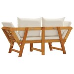 vidaXL Banc de jardin avec coussins 2 en 1 bois d'acacia massif