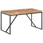 vidaXL Table à dîner 140x70x76 cm Bois massif d'acacia et de manguier
