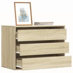 vidaXL Commode d'angle chêne sonoma 80x41x58 cm bois d'ingénierie