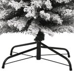 vidaXL Sapin de Noël artificiel mince flocon de neige vert 240 cm PVC