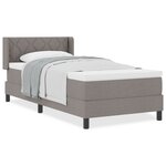 Lit à ressorts vidaXL avec matelas taupe 100x200 cm en tissu