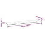 vidaXL Coussin de banc de jardin anthracite 200x50x4 cm tissu oxford