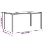 vidaXL Ensemble à manger de jardin et coussins 5 Pièces gris rotin acacia