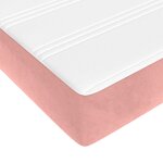 vidaXL Matelas de lit à ressorts ensachés rose 140x210x20 cm velours