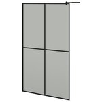 vidaXL Écran de douche 118x190 cm Verre trempé foncé