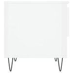 vidaXL Tables basses 2 Pièces blanc brillant 50x46x50cm bois d'ingénierie
