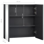 vidaXL Armoire de salle de bain à miroir LED 62x14x60 cm