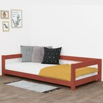 Lit enfant STUDY 80 x 180 rouge brique