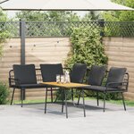 vidaXL Ensemble de Canapé de Jardin de 2 Pièces avec Coussins Noir Poly Rotin