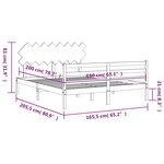 vidaXL Cadre de lit sans matelas 160x200 cm bois massif