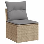 vidaXL Salon de jardin avec coussins 12 Pièces beige résine tressée