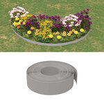 vidaXL Bordures de jardin 4 Pièces gris 10 m 15 cm polyéthylène