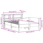 vidaXL Cadre de lit sans matelas 150x200 cm bois de pin massif