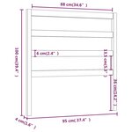 vidaXL Tête de lit Gris 95x4x100 cm Bois massif de pin
