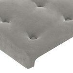vidaXL Cadre de lit sans matelas gris clair 100x200 cm velours
