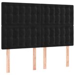 vidaXL Cadre de lit sans matelas noir 140x190 cm velours