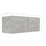 vidaXL Ensemble de meubles TV 4 Pièces Gris béton Bois d'ingénierie