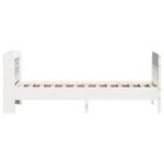 vidaXL Cadre de lit sans matelas blanc 90x190 cm bois de pin massif