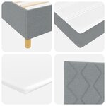 vidaXL Lit à ressorts avec matelas gris clair 120x200 cm tissu
