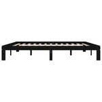 vidaXL Cadre de lit sans matelas noir bois massif de pin 200x200 cm