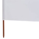 vidaXL Paravent 6 panneaux Tissu 800 x 120 cm Blanc sable