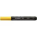 Marqueur pointe moyenne FREE acrylic T300 jaune x 5 STABILO