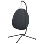 vidaXL Chaise suspendue en forme d'œuf avec support anthracite
