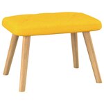 vidaXL Chaise de relaxation avec tabouret Jaune moutarde Tissu