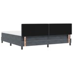 Lit à ressort vidaXL avec matelas et LED Gris foncé 200x200 cm Velours
