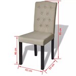 vidaXL Chaises à manger lot de 6 poil de chameau tissu