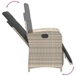 vidaXL Ensemble à manger de jardin et coussins 9 Pièces gris clair rotin