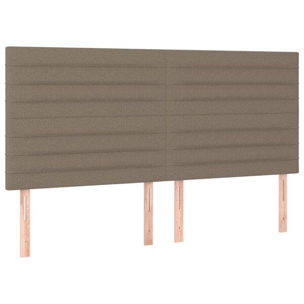 vidaXL Têtes de lit 4 Pièces Taupe 80x5x78/88 cm Tissu